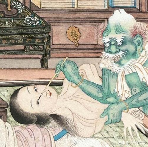 清代无名画家根据《聊斋》创作的鬼画