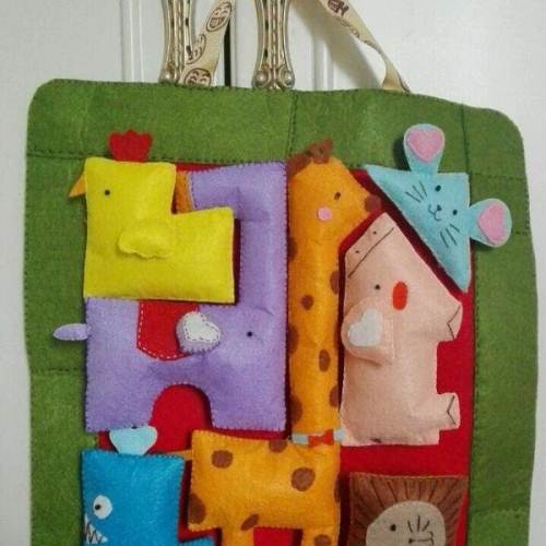 动物不织布幼儿益智游戏玩具拼图开发智力