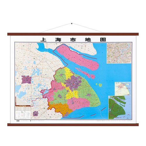 2020上海高清地图全图,2020上海高清地图 上海市地图2020版挂图约1.1×0.