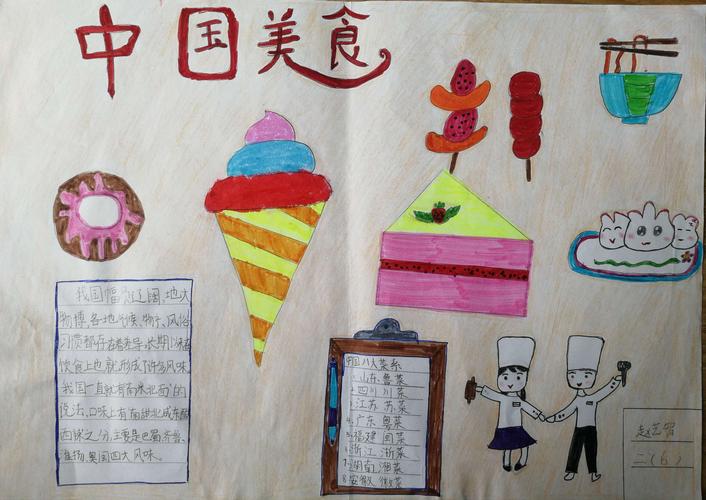 "中华美食"手抄报展——油田第六小学二(6)班