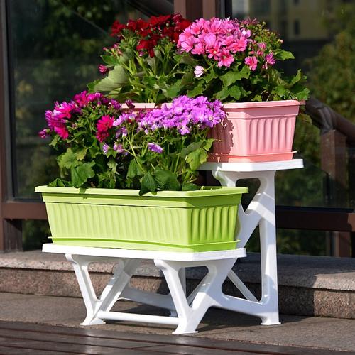 古达花盆阳台种菜盆塑料花盆长方形花盆树脂pp阳台大花盆长条盆果绿色