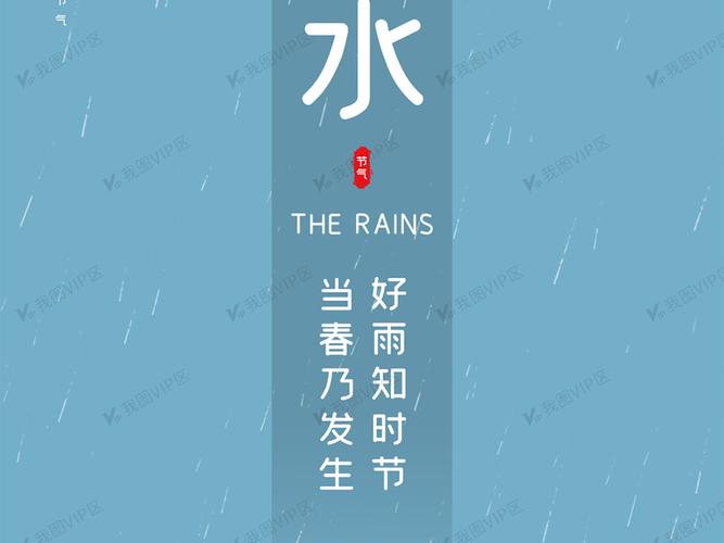 2021二十四节气雨水节气手机海报
