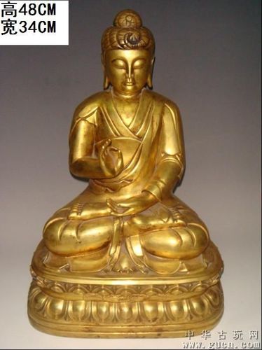 唐代铜鎏金佛像
