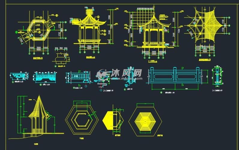 六角亭cad施工图集