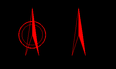 cad向北方向标如何绘制