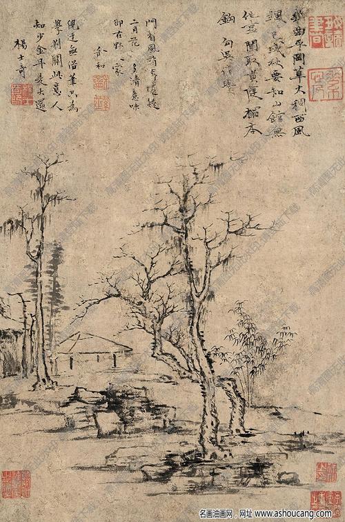 倪瓒国画作品 山水画3 高清下载