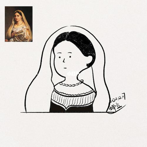 原创简笔画 照片转手绘 黑白极简世界名画_简笔画_手绘_文化_绘画