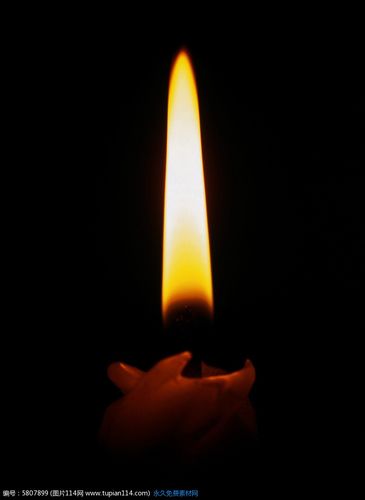 蜡烛火焰黑色背景