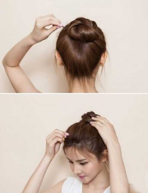 超详细丸子头扎法图解俏皮清爽发型图片