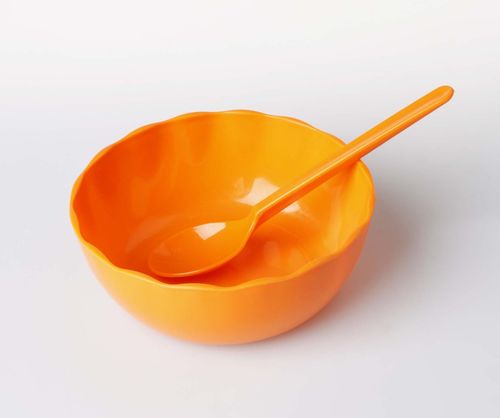 厂家直销 供应塑料儿童碗 波浪碗带勺子 儿童环保碗 wan-0045a