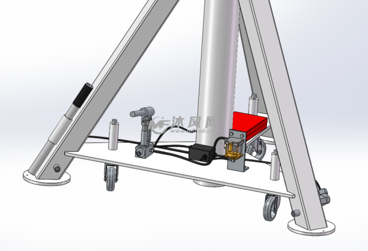 三角可移动支撑架设计模型 - solidworks底座支架类模型下载 - 沐风