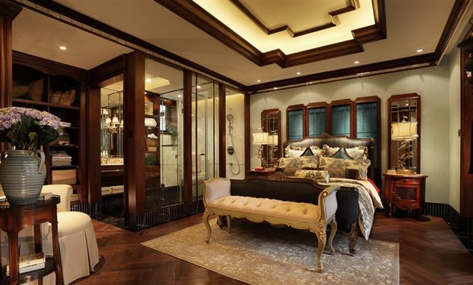 简约美式三室两厅装修效果图案例