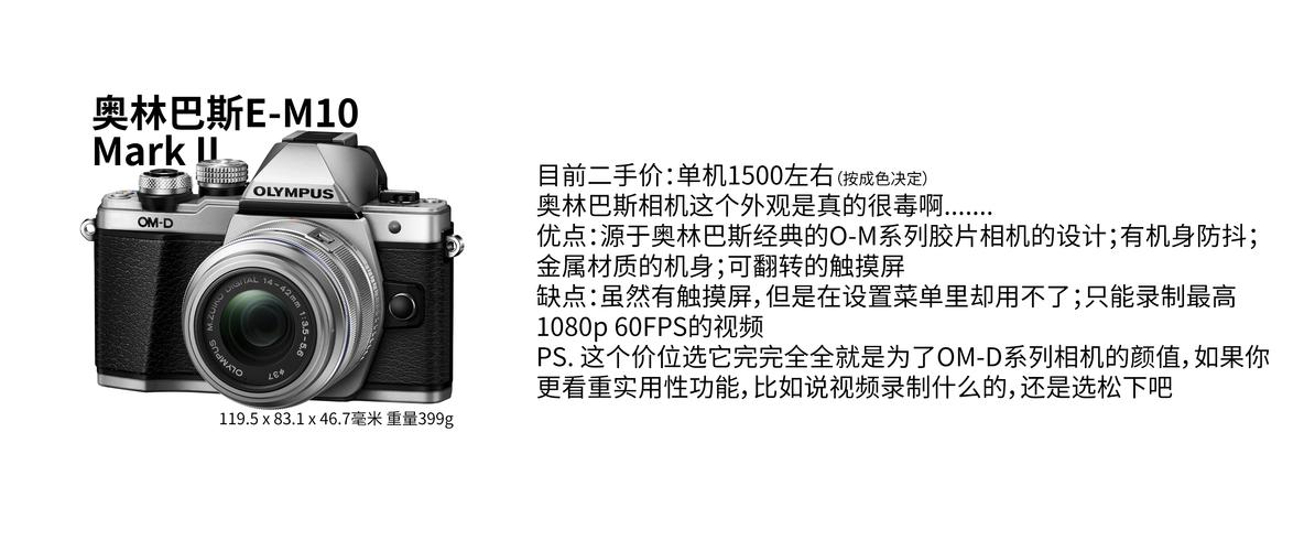 预算1000-3000块,你该选择什么二手无反相机/镜头来入坑摄影?(m43篇)