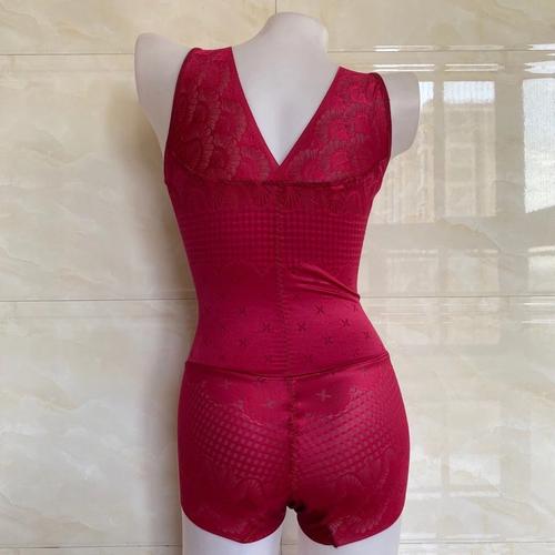 女塑身美体衣薄款抹胸v领塑身连体衣美体收腹束腰连体束身衣薄款提臀