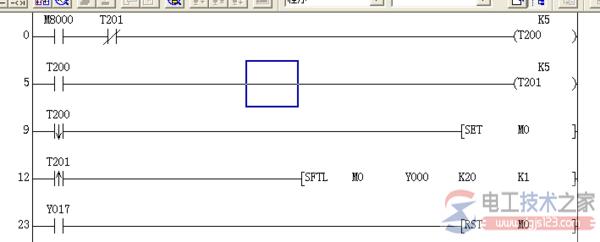 三菱plc跑马灯程序的小例子