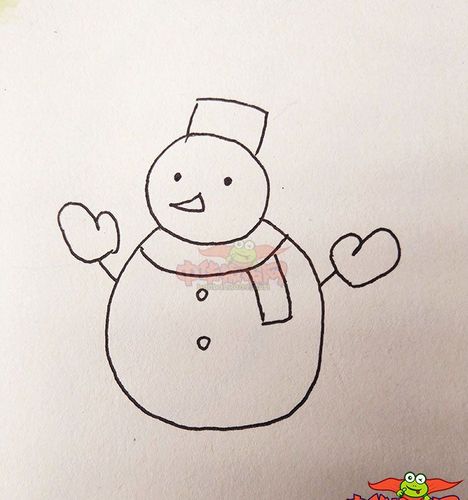 雪人怎么画好看又简单,冬天的雪人简笔画图片