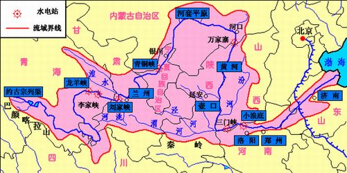 黄河流域图和长江流域图各一张,清楚一点的黄河流域图如下所示