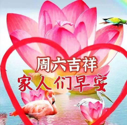 星期六漂亮早上好问候动态表情图片带字 周六最美早安问候祝福语图片