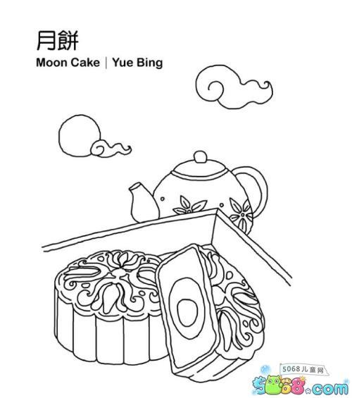 儿童中秋节快乐简笔画