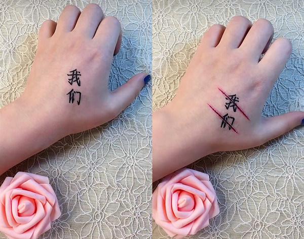 校园纹身已凉凉,最近流行"手上画伤",一看就是有故事的人!