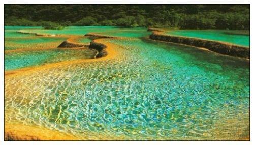 五彩池的简笔画
