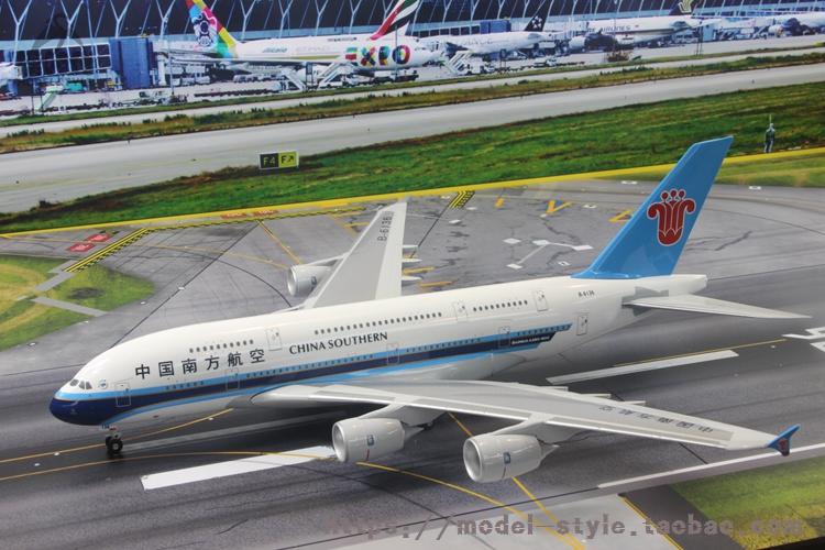 瑞庆中国南方航空空客a380800b6136塑料拼装飞机模型航模