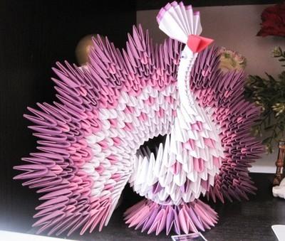 立体孔雀身子折纸 手工折纸大全-蒲城教育文学网