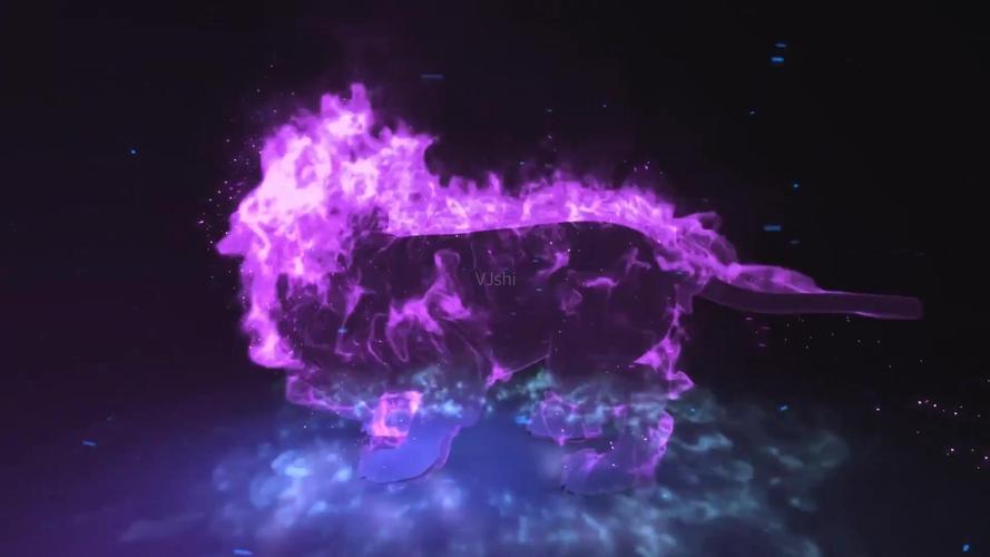 狮子雄狮精神火焰燃烧