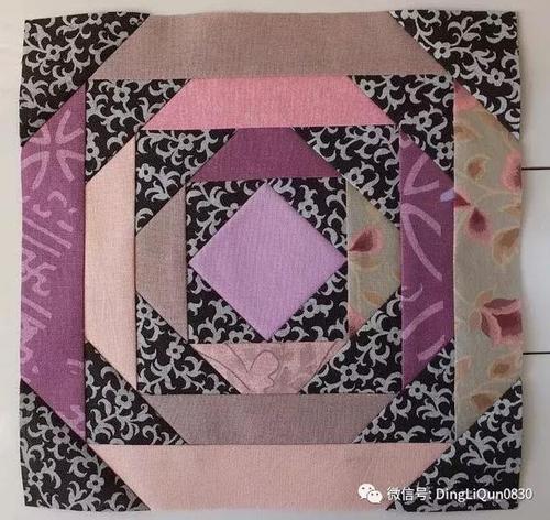 「拼布教程」"菠萝"绗缝块的详细制作过程_正方形