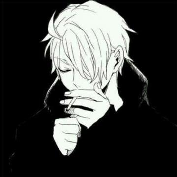 男生动漫黑白抽烟头像霸气头像欧美