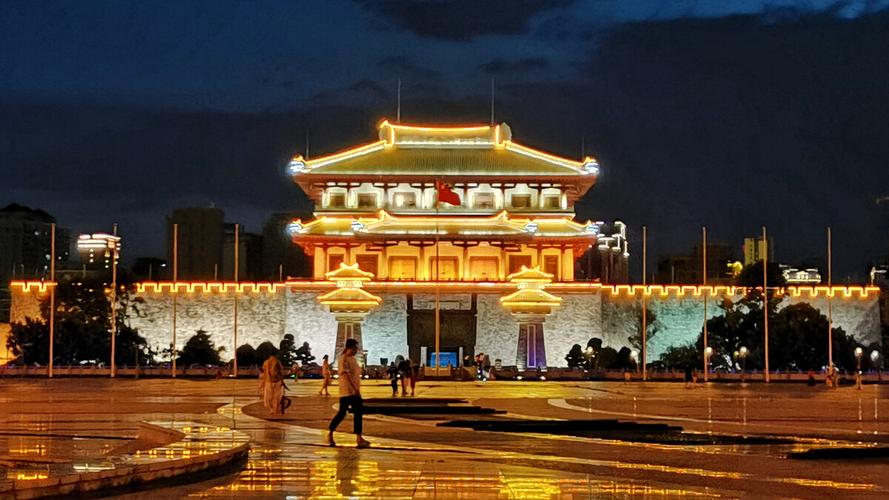 城市地标建筑揭阳楼广场