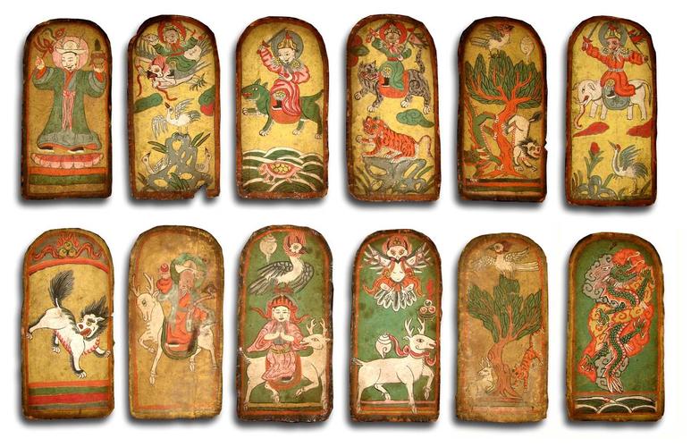【传统东巴画】东巴纸牌画-丽江师范高等专科学校艺术学院