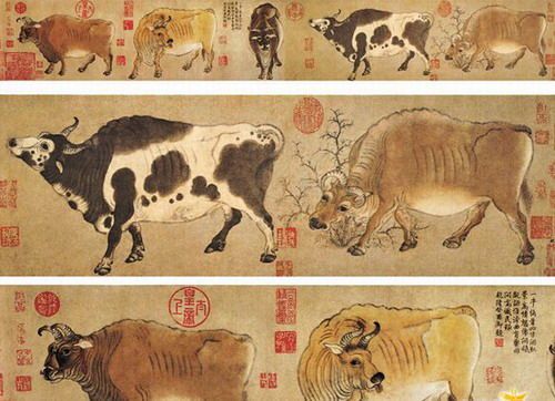 唐代韩滉的《五牛图》