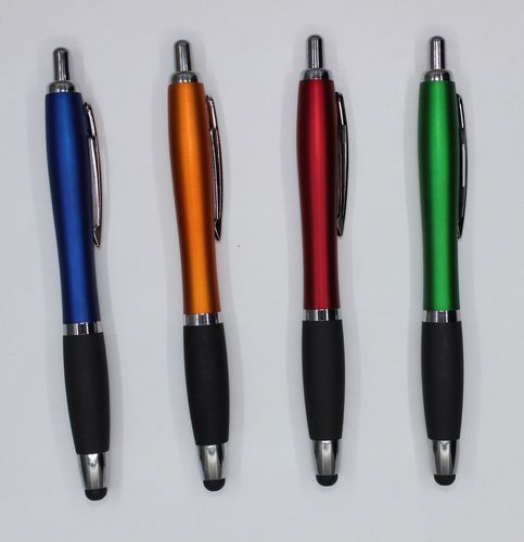 葫芦电容触控笔 弹跳圆珠笔定制 黑色中性笔批发按动中性笔可印刷