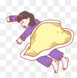 卡通睡觉的人物插画