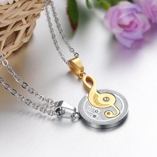 一对文艺定制项链简约刻字创意吊坠