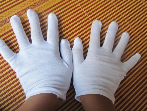 儿童白手套全棉小学生纯棉手套礼仪幼儿园演出白色手套六一表演