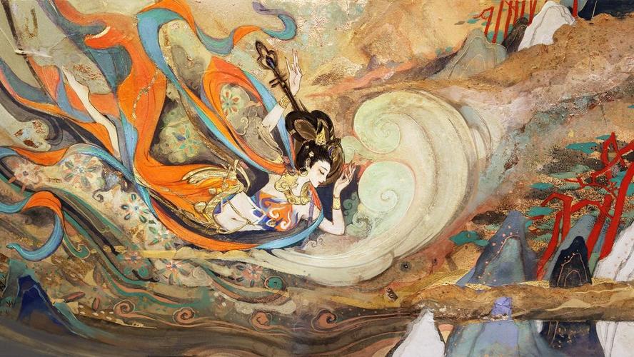 敦煌杨玉环遇见飞天