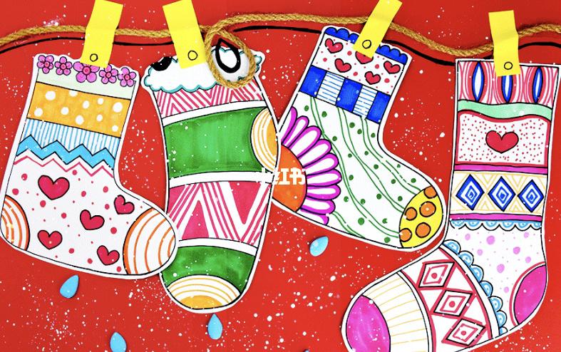 有趣的小袜子|创意美术儿童画_袜子_创意美术_绘画_儿童画_创意美术