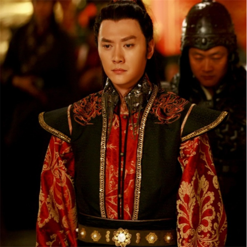 中国风兰陵王冯绍峰同款古装男装带云肩款影视剧武侠服古风汉服