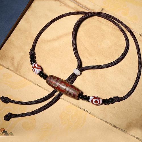 眼天珠项链女玛瑙天珠吊坠符随身挂件男士饰品棕色天珠项链款默认版本