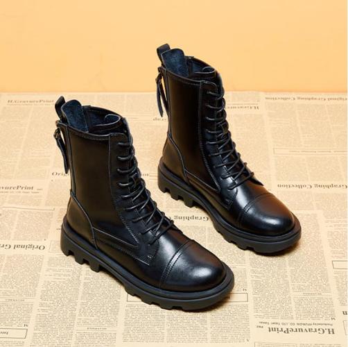 马丁靴鞋带系法1.