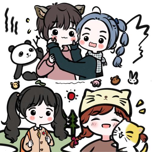 手绘头像设计定制作q版卡通人物漫画真人照片logo动漫情侣手机壳