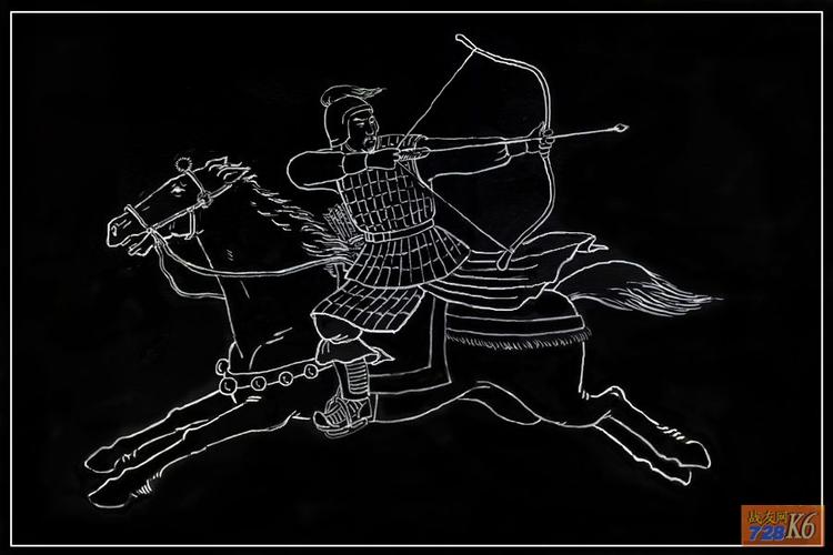 刘祺云:邯郸故事--线描--《胡服骑射》 - 空六军战友