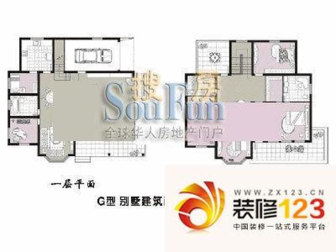 佳邸别墅户型图g户型 2室2厅2卫1 .