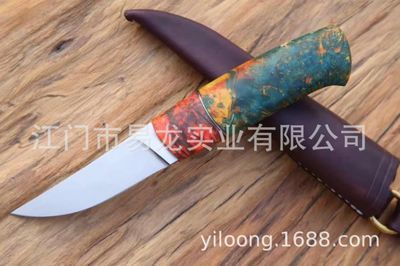 yiloong厂家直销手工制作多彩色稳定化木料固化木刀把稳定木刀柄