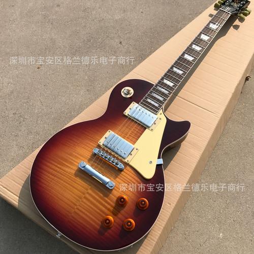 吉普森gibson款lps电吉他定制 虎纹枫木贴面 可改logo和代发货