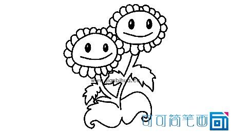 植物大战僵尸向日葵简笔画怎么画