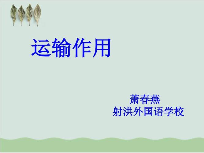 运输作用ppt课件3 北师大版.ppt