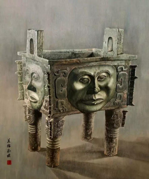 《后母戊鼎》 收藏于国家博物馆 63*54cm,2011-2013
